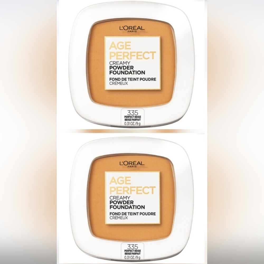 Set of 2 (two) L'Oreal Paris Age Perfect Powder Foundation #335 Perfect Beige